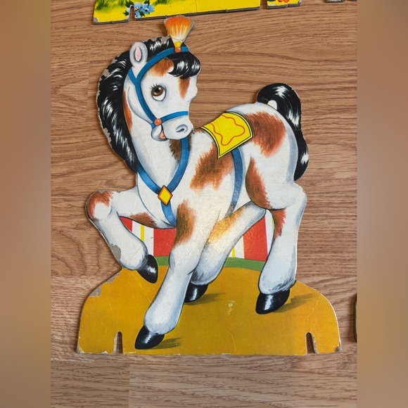 Vintage Animals Pressed Cardboard Wall Decor Lot Of 6 - Picture 7 of 11